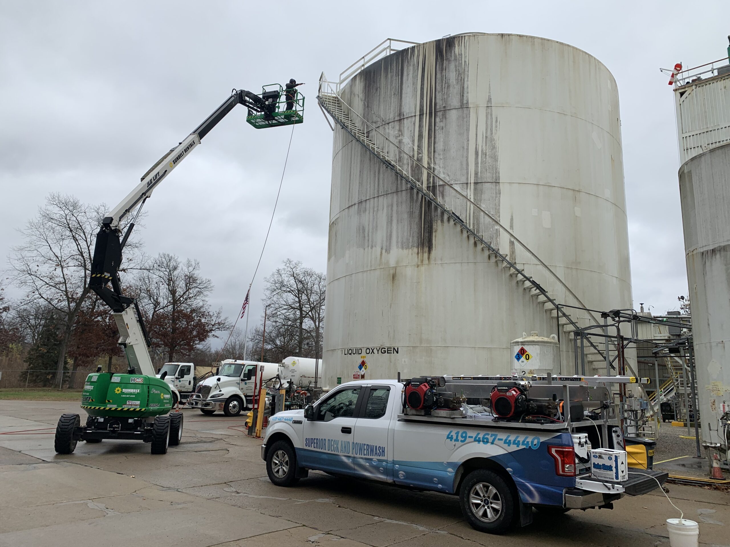 Commercial tank before