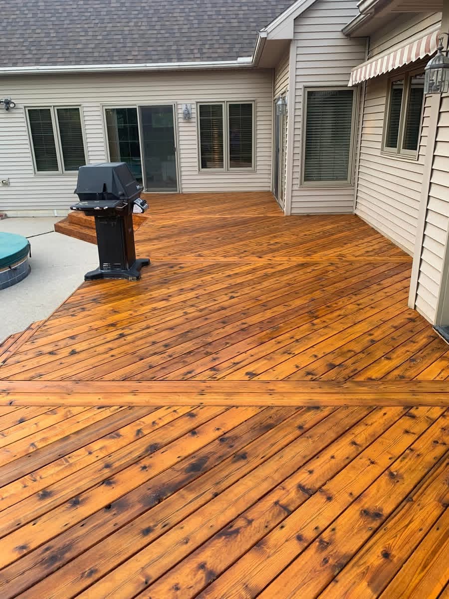 Stain and seal after