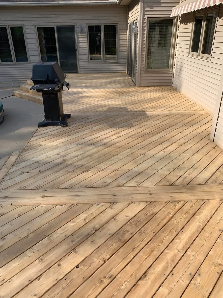 Stain and seal gallery before